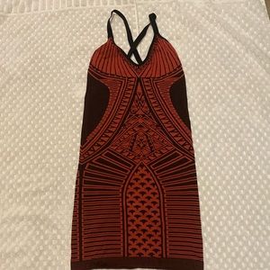 Stretchy red and black dress